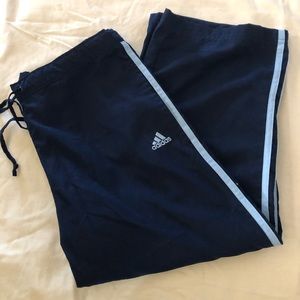 Adidas crop pants in navy, perfect for any season